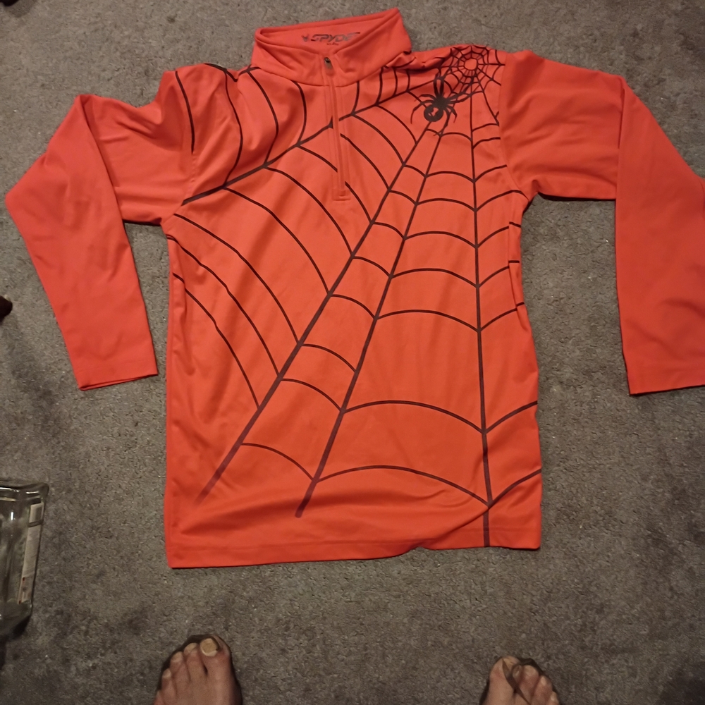 Spyder Kids Vibrant Red Spider Web Ski Sweater